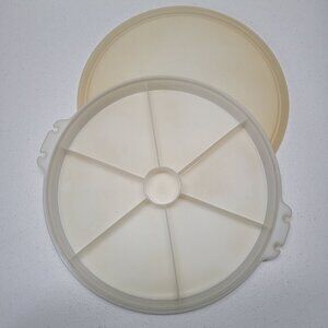 Tupperware 405‎ Large Round Snack Server Lid Vintage 12 Inch